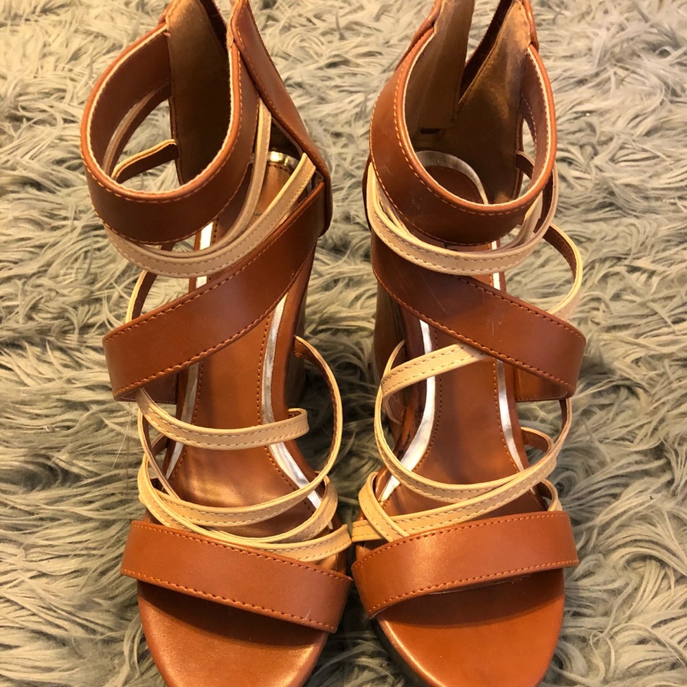 Dual Tan and Nude Wedges